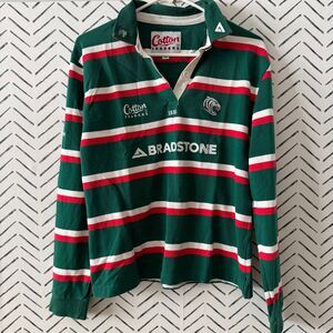Cotton Traders LEICESTER TIGERS Rugby Shirt Long Sleeve '05-07 Bradstone Sz 16
